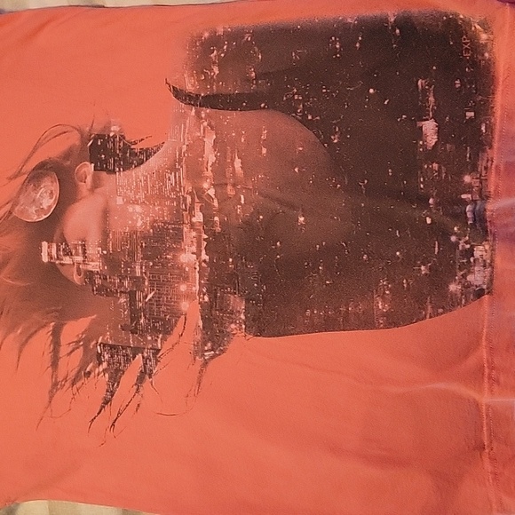 Express Men's Coral Abstract Graphic Short Sleeve T- Shirt, Size X-Small - Picture 5 of 6